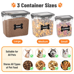 ZooZoo transparent dog treat containersâmedium size ideal for daily snacks.