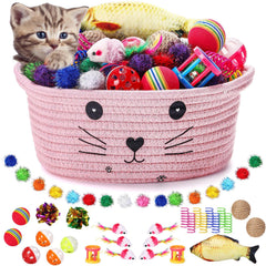 Zopeal storage basket with colorful toys keeps play area organized.