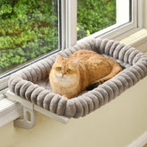 Zoratoo Cloud-Cuddle window perch with 4-sided bolster for cozy cat lounging.