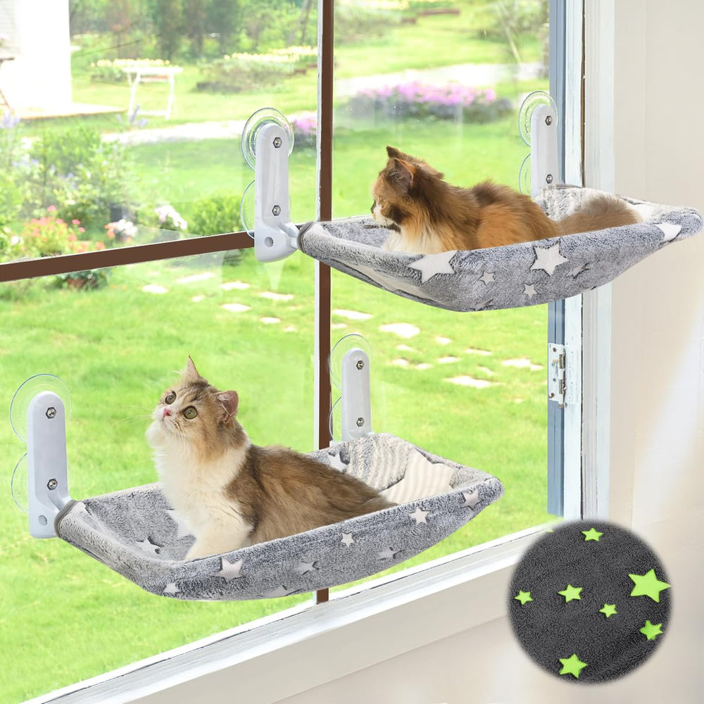 Zoratoo glow-in-the-dark window perch with star pattern for night visibility
