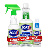 ZORBX unscented odor remover 2oz bottle for quick on-the-go freshness