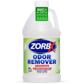 ZORBX Unscented Odor Eliminator bottle pour demonstrates quick odor control for home use