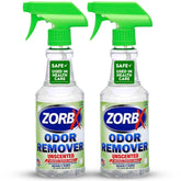 ZORBX Unscented Odor Remover bottle close-up for fast room freshening