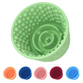ZOURYNUA dog slow feeder bowl green top view with 12oz capacity for extended licking