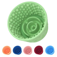 ZOURYNUA dog slow feeder bowl green top view with 12oz capacity for extended licking