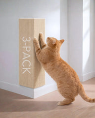 ZOVRION corner-wall scratch mat beige protects furniture from claws.