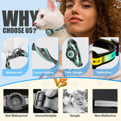 ZOWPET detachable bell collar helps locate your cat throughout the day