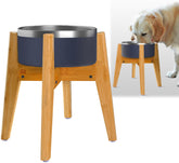 ZPirates dog bowl stand elevates meals to a comfortable height for larger dogs