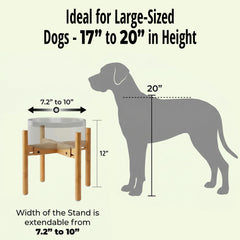 ZPirates elevated feeder on stand designed for ergonomic dining.
