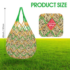 Zquilabon 3-pack hanging hay nets set keeps stables organized.
