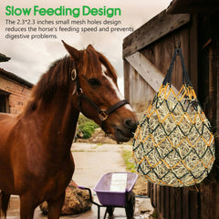 Zquilabon hay net with carabiners enables secure hanging and quick setup.