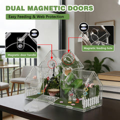 ZUIFIANLE complete accessories kit includes swing, net, hideaway, and decor for setup.