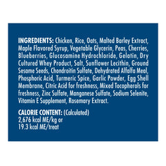 Graphic highlights glucosamine and chondroitin in Zuke's Hip Action for joint support