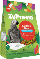 ZuPreem FruitBlend bag with vibrant pellets for medium to large birds, balanced diet