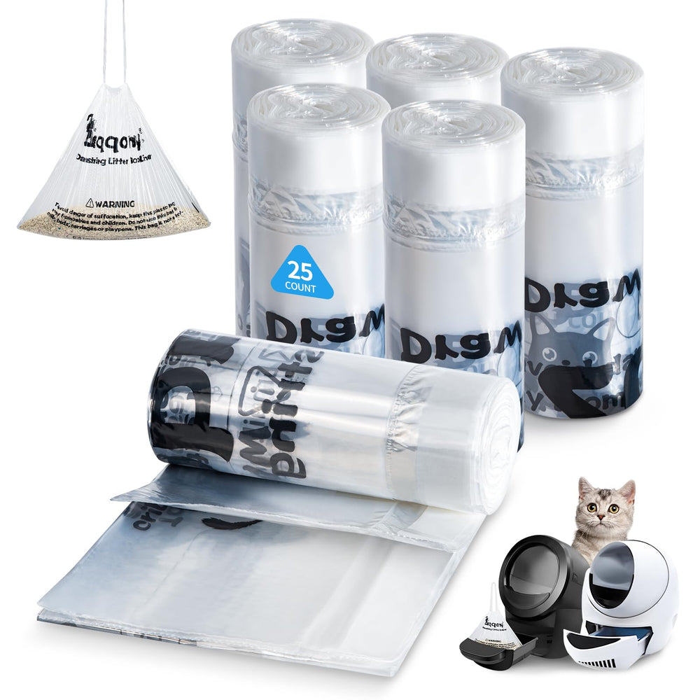 Zuqqony 150-count litter liner package ready for use with Litter-Robot.