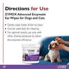 Fragrance-free and dye-free Zymox wipes for sensitive ears