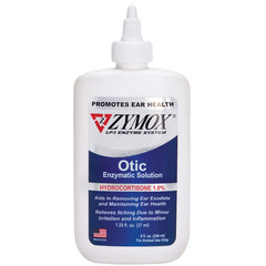 Zymox Otic solution bottle for ear care providing potentially soothing support.