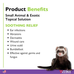 Zymox Small Animal Topical Solution applying on skin demonstrates gentle cleansing