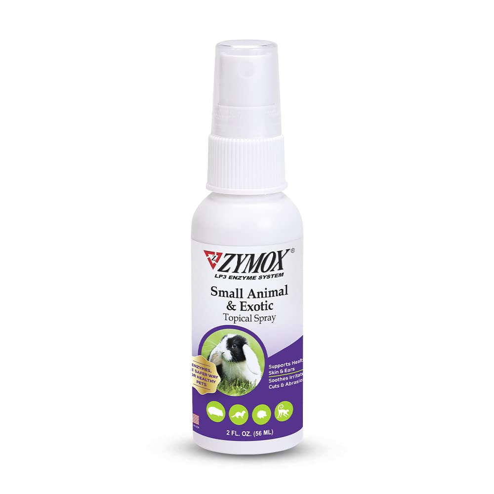 Zymox small animal topical spray bottle promoting skin health