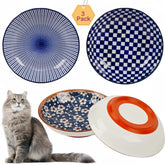 ZYUTONG 3-pack non-slip cat bowls with silicone base offer mess-free meals for indoor cats.