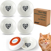 ZYUTONG whisker-friendly cat bowl with wide design reduces whisker fatigue during meals.