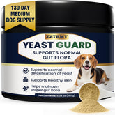ZZTRMY Yeast Guard powder for dogs with scoop supports healthy ears and skin.