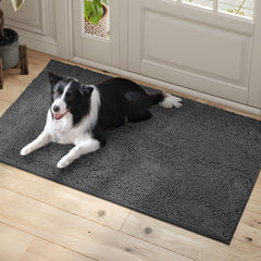 100pointone dog door mat with non-slip backing stays in place
