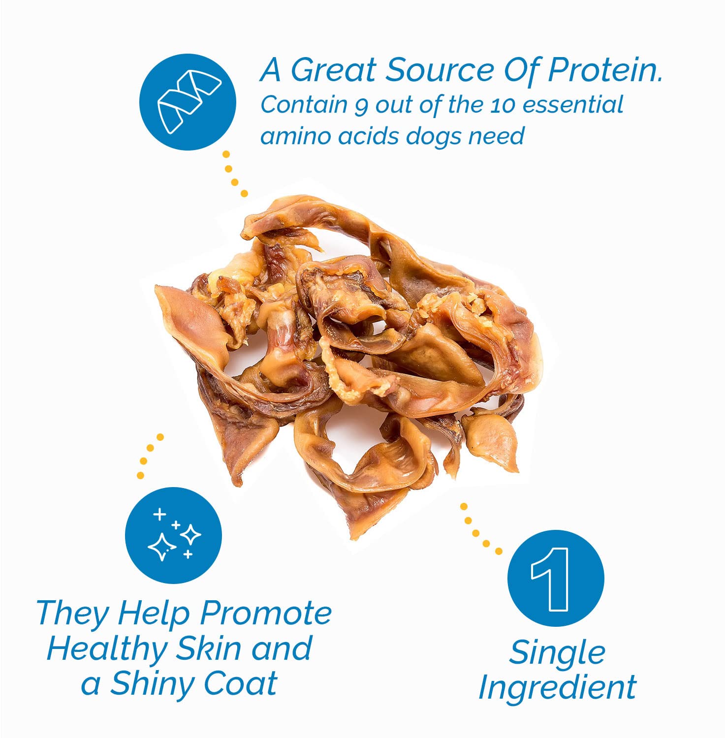 123 Treats 100 percent pork dog chews for protein boost.