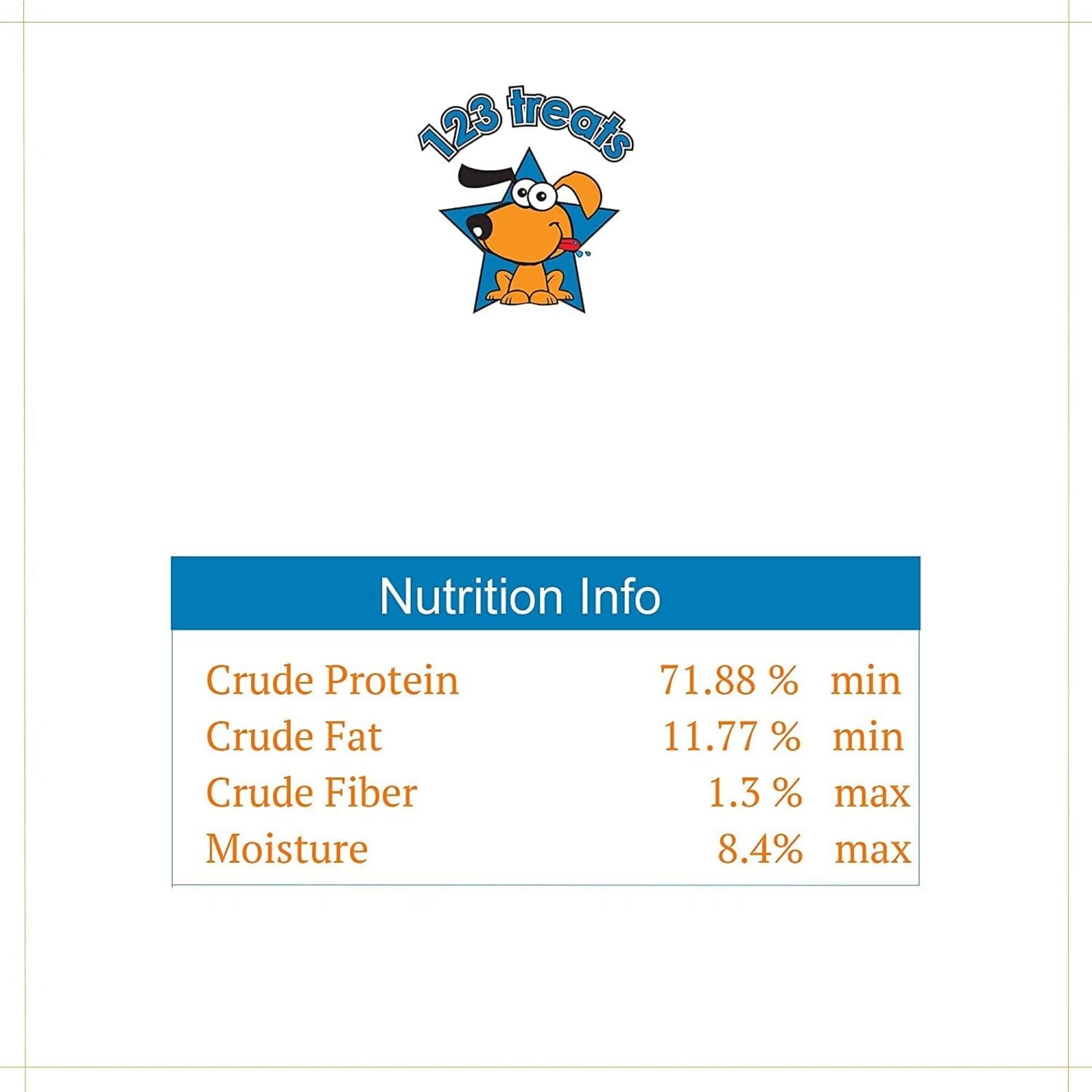 Preservative-free dog chew by 123 Treats with no additives or hormones.