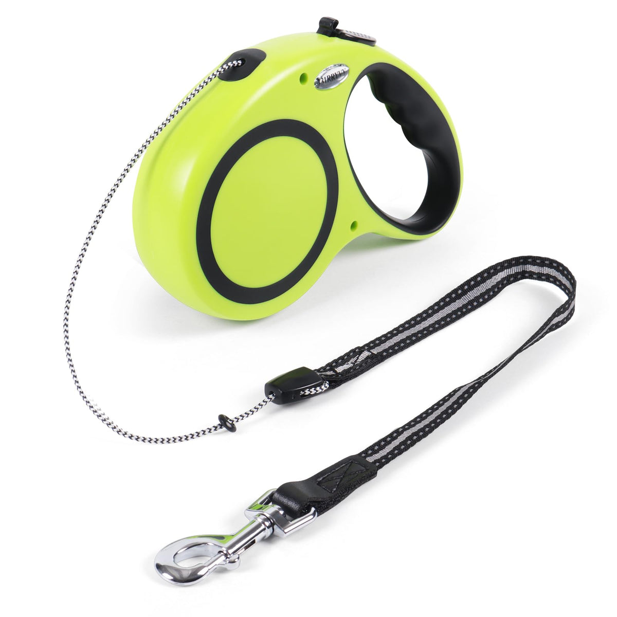 131RRYVY 30ft retractable leash handle green for a secure, comfortable grip