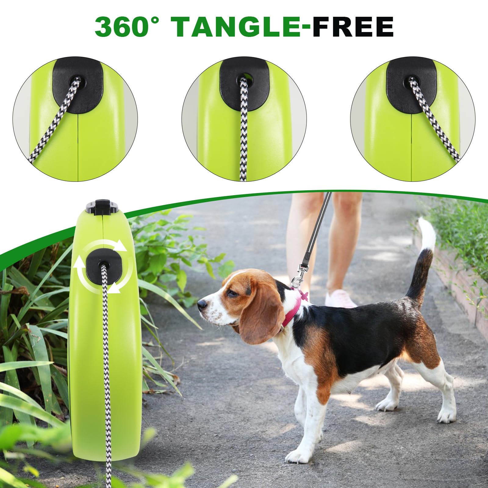 131RRYVY 30ft retractable leash tangle-free nylon tape keeps walks smooth and knot-free