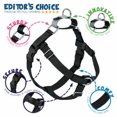 2 Hounds Design Freedom No-Pull Harness stainless-steel hardware close-up durability