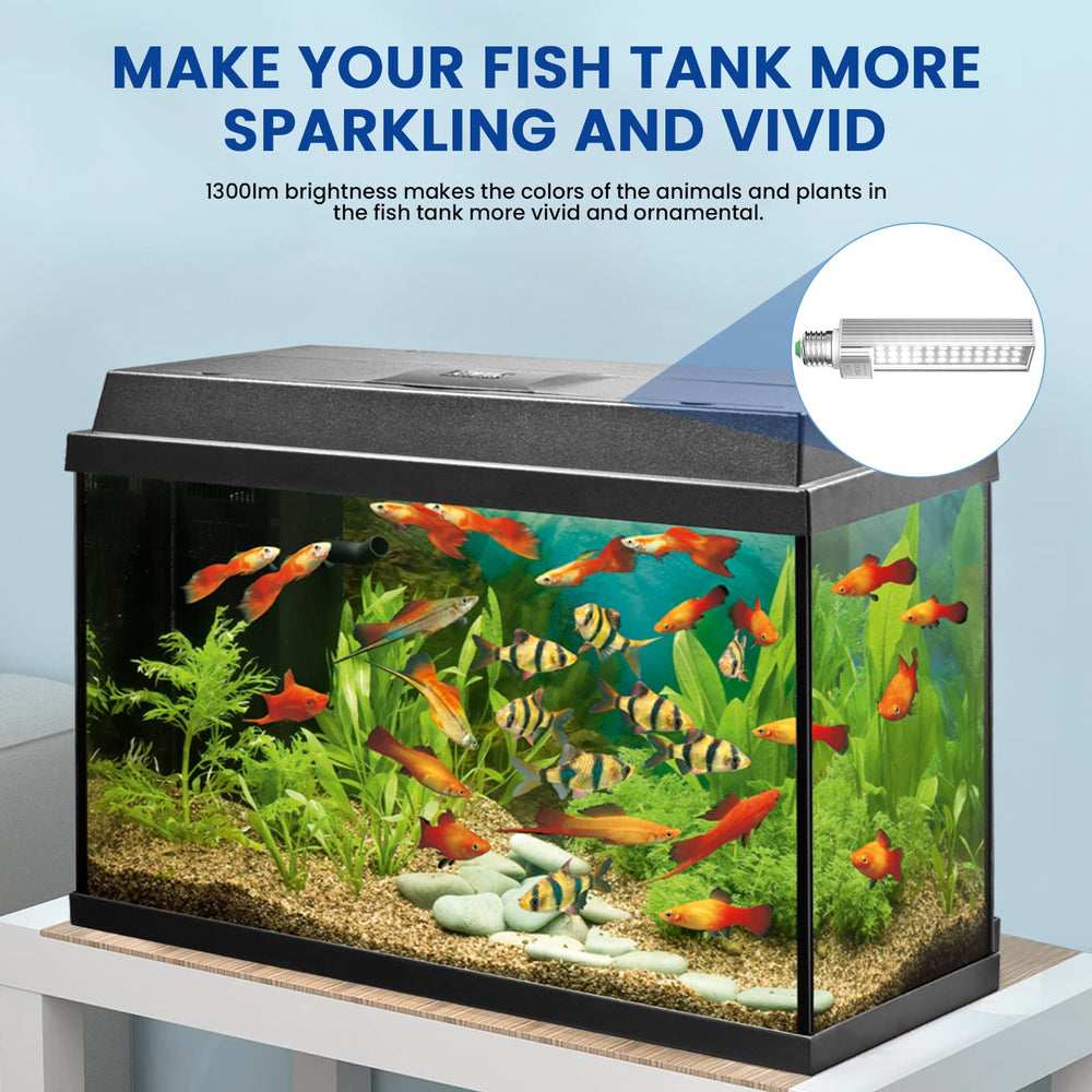 2FY2SW Aluxcia E26 aquarium light showing bright 5730 LEDs for vivid illumination.