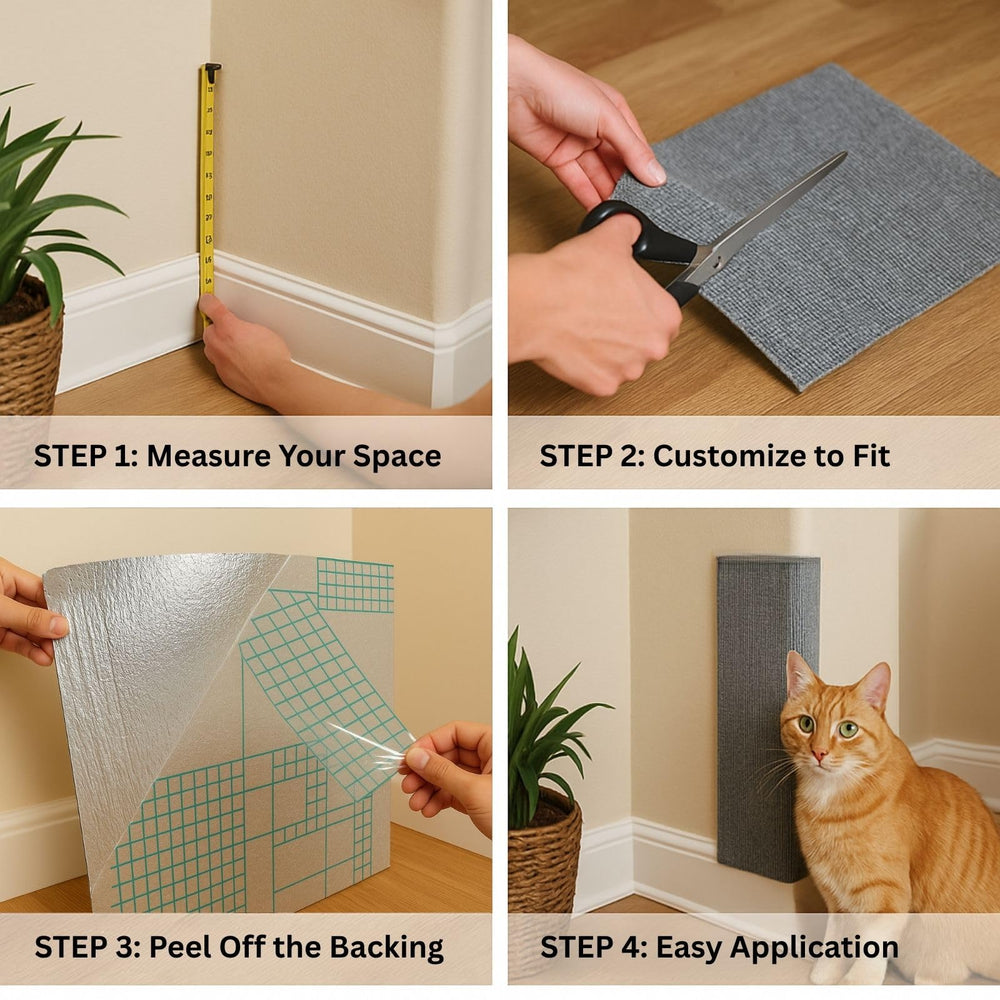2ME Cat Scratch Mat 3-Pack durable fibers provide long-lasting scratching options