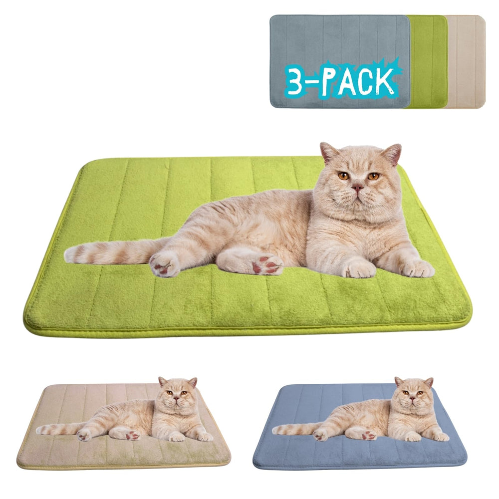 2ME Washable Pet Bed Mat in blue offers a soft resting surface for indoor cats.