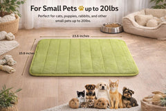 2ME Washable Pet Bed Mat in green provides a comfy spot for small dogs and rabbits.