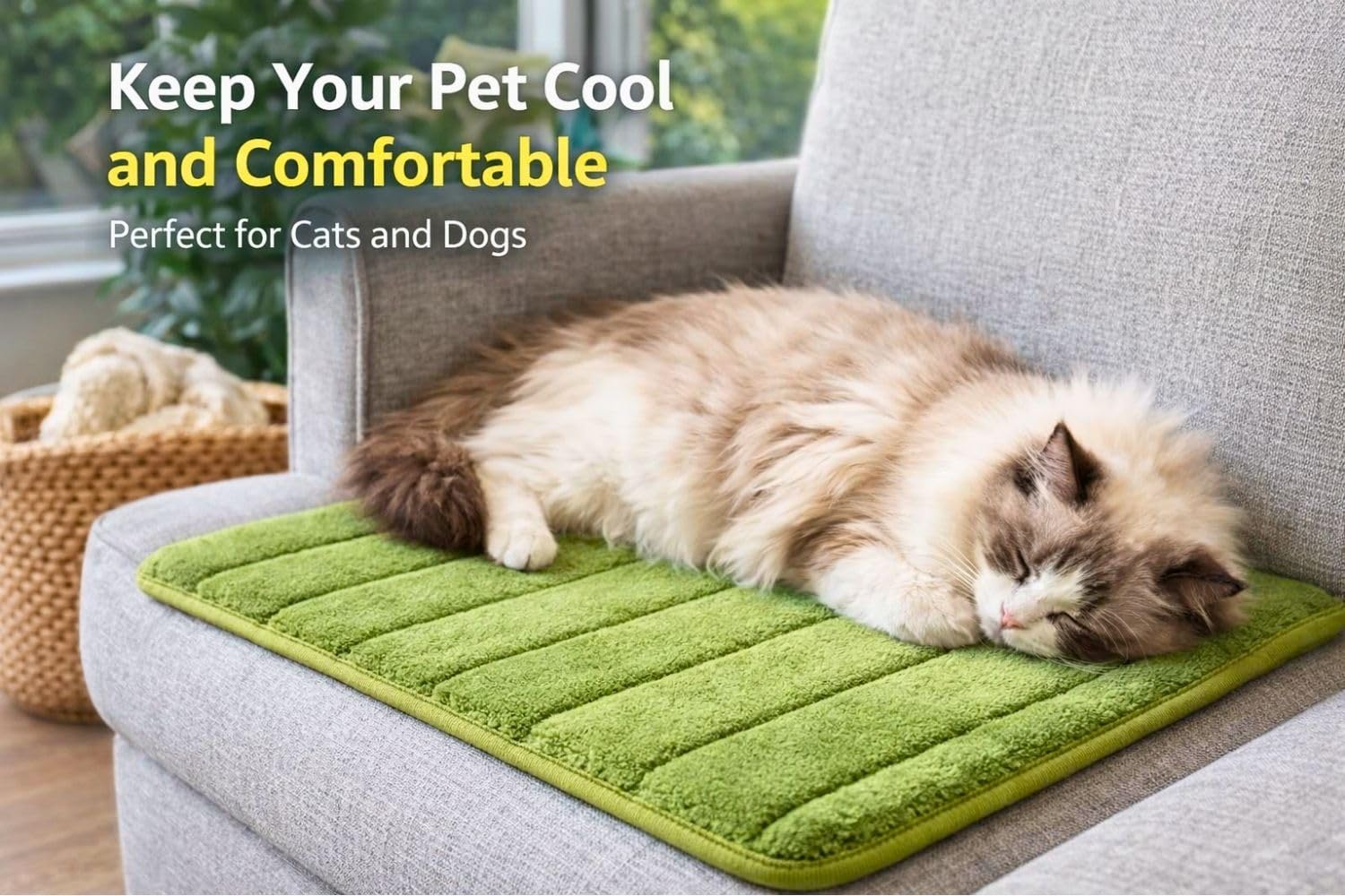 2ME Washable Pet Bed Mat in khaki simplifies cleaning and rotation for outdoor use.