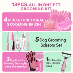2TRUL dual-sided grooming brush, 9- and 17-teeth, tackles mats safely.