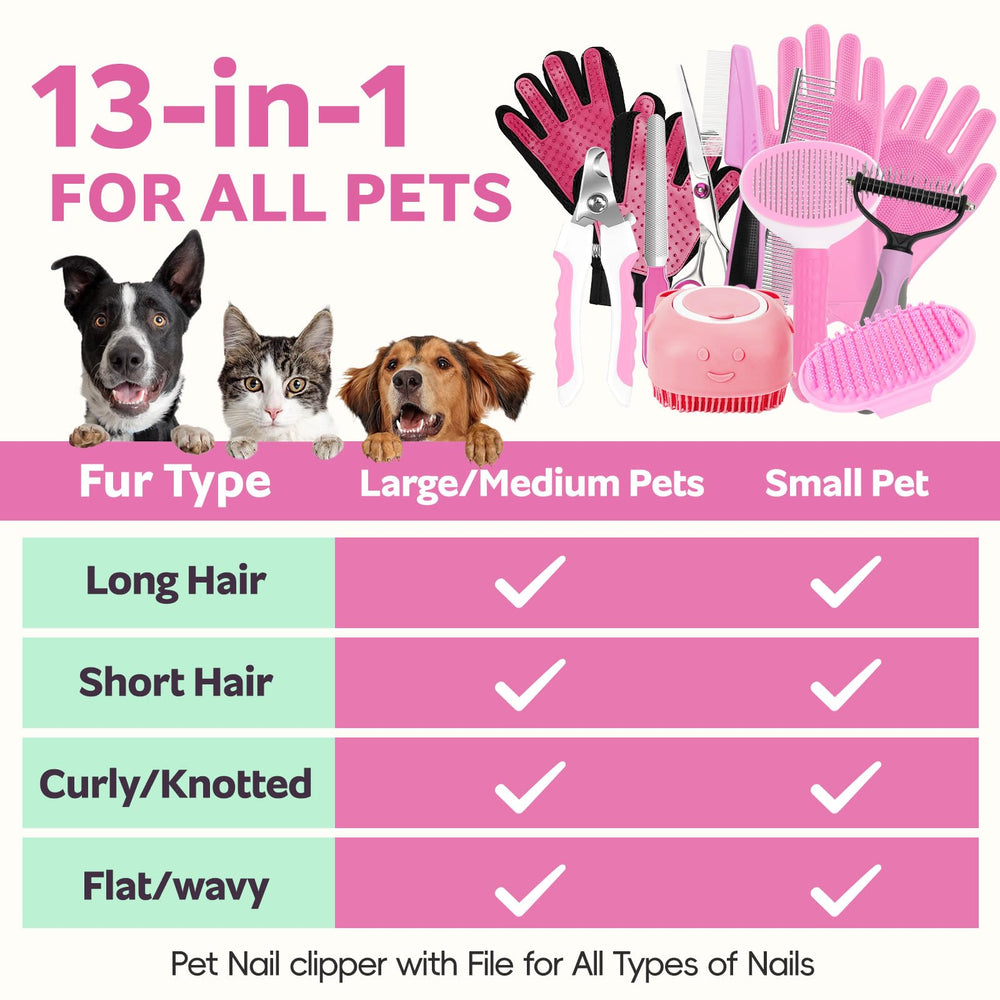 2TRUL pet hair remover gloves capture loose fur during baths.