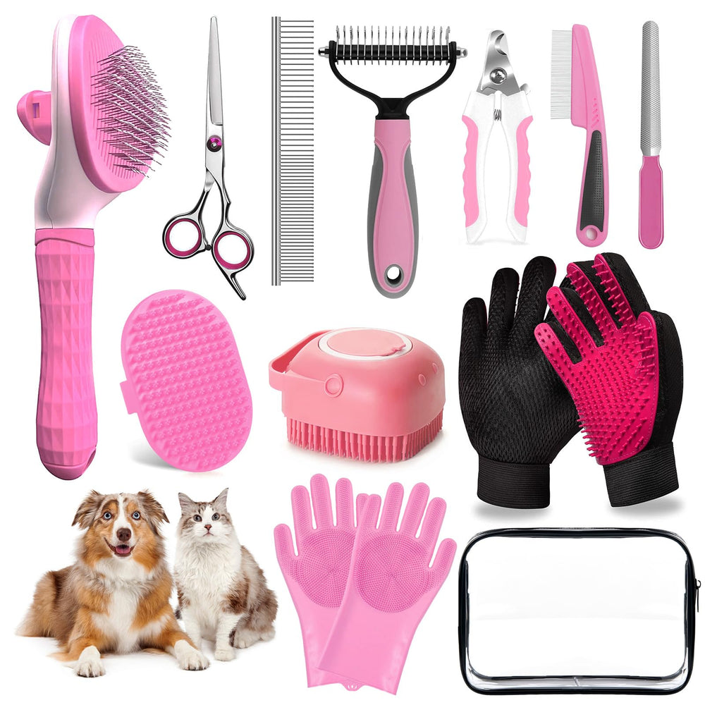 2TRUL self-cleaning shedding brush for dogs and cats, simplifies deshedding and mats.