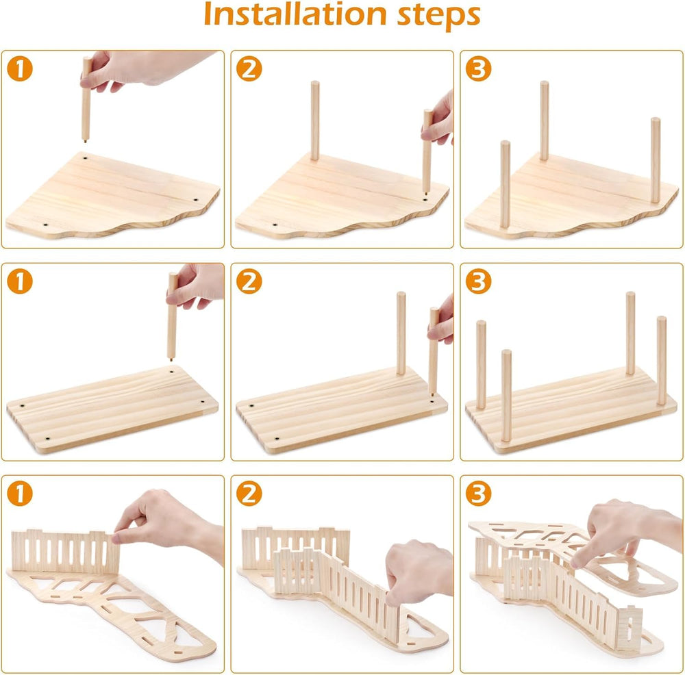 3BAO hamster platform wooden step view promotes exploration and exercise.