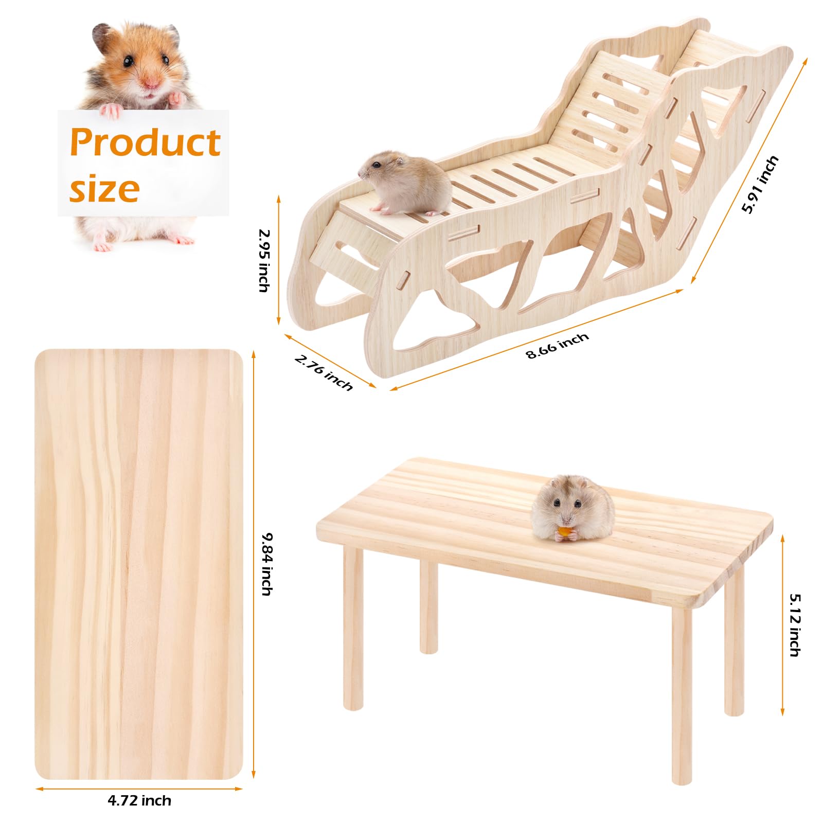 3BAO tunnel ladder offers hiding and sleeping spots for hamsters.
