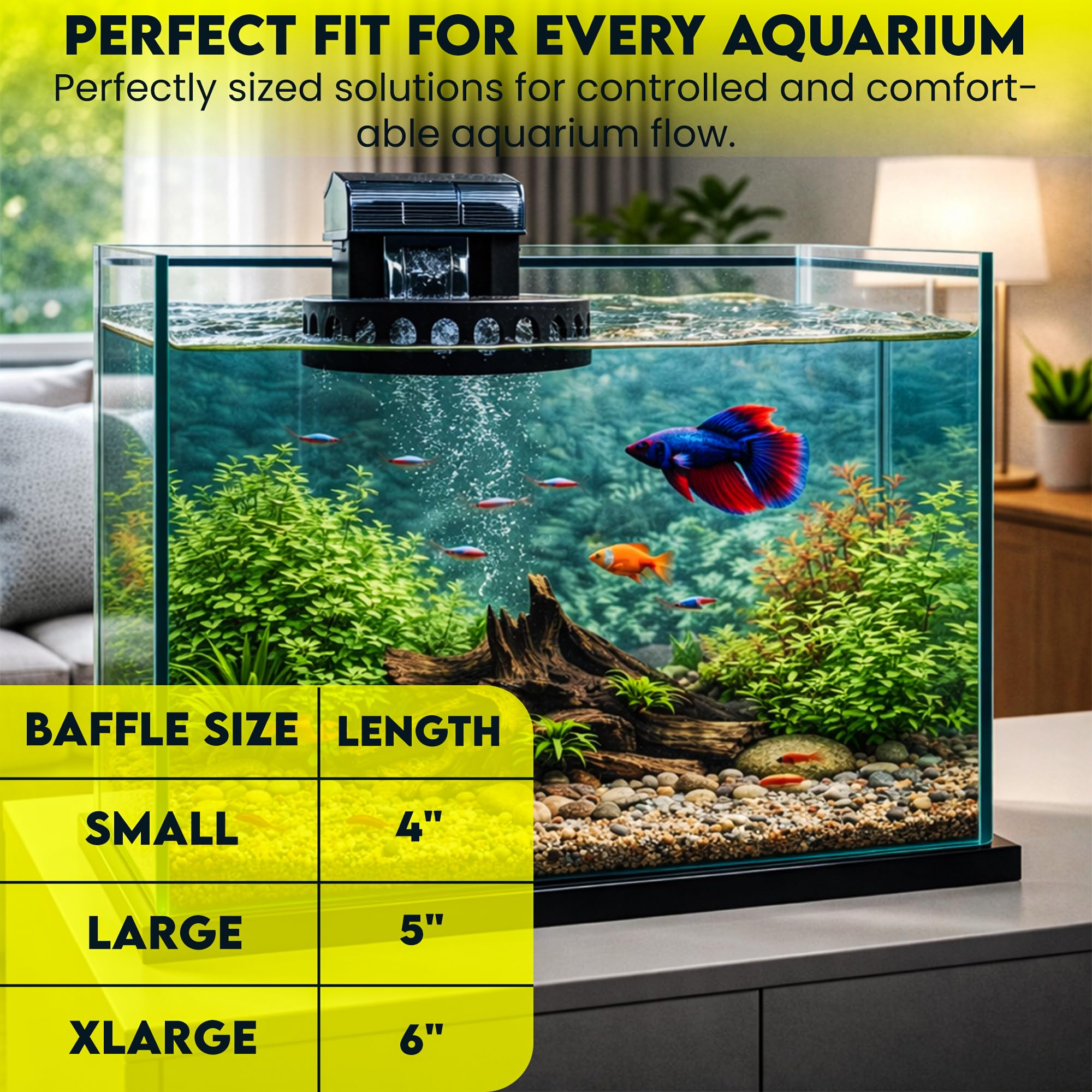 3DAquaticSolutions betta-friendly design supports restful swimming in community tanks.