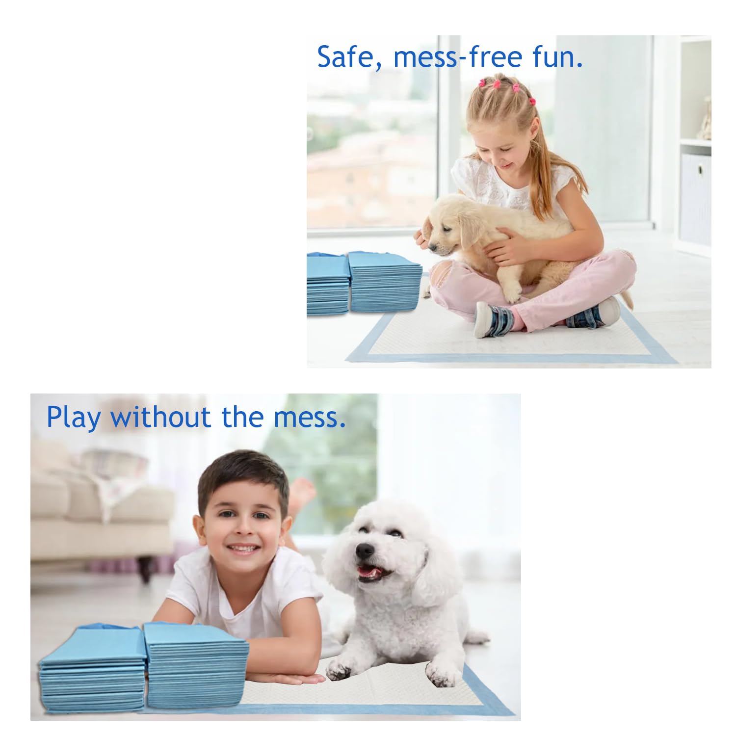 3Q Puppy Pee Pads – built-in attractant guides pets to the mat.