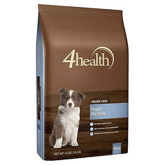 4health Puppy Grain Free Dry Dog Food bag highlights grain-free formula for healthy digestion.