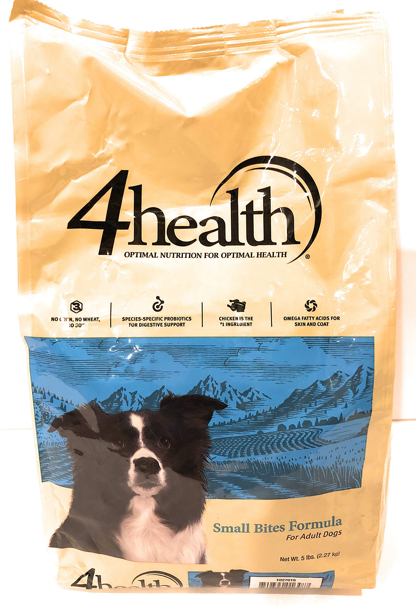 4health Small Bites dry dog food bag with real chicken for lean body condition