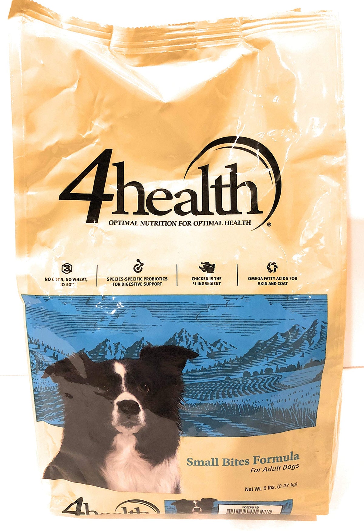 4health Small Bites dry dog food bag with real chicken for lean body condition