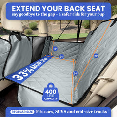 4Knines back seat extender ez door guard protects door area during easy in and out for pets.