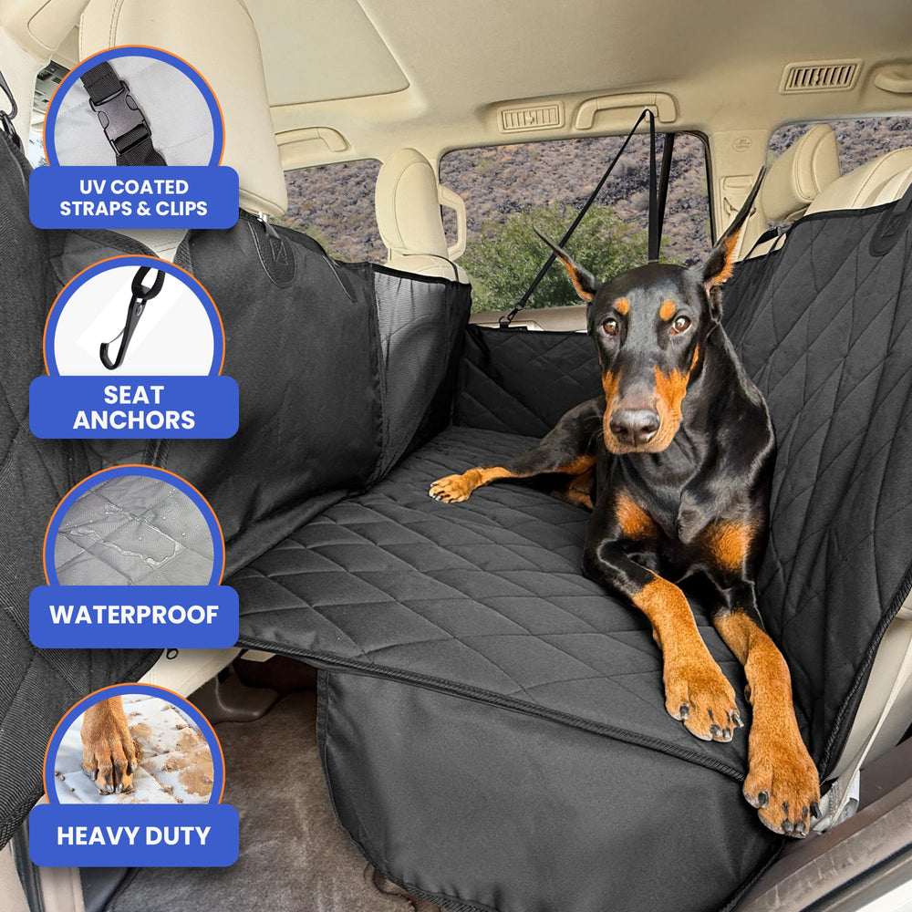 4Knines back seat extender waterproof fabric enables quick cleanup after muddy walks