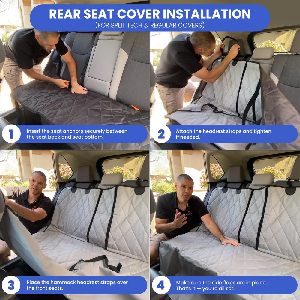 4Knines backseat protector for pet parents on the go.